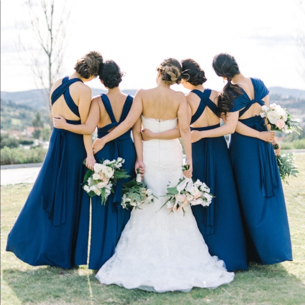 Lulus Always Stunning Convertible Navy Blue Maxi Dress